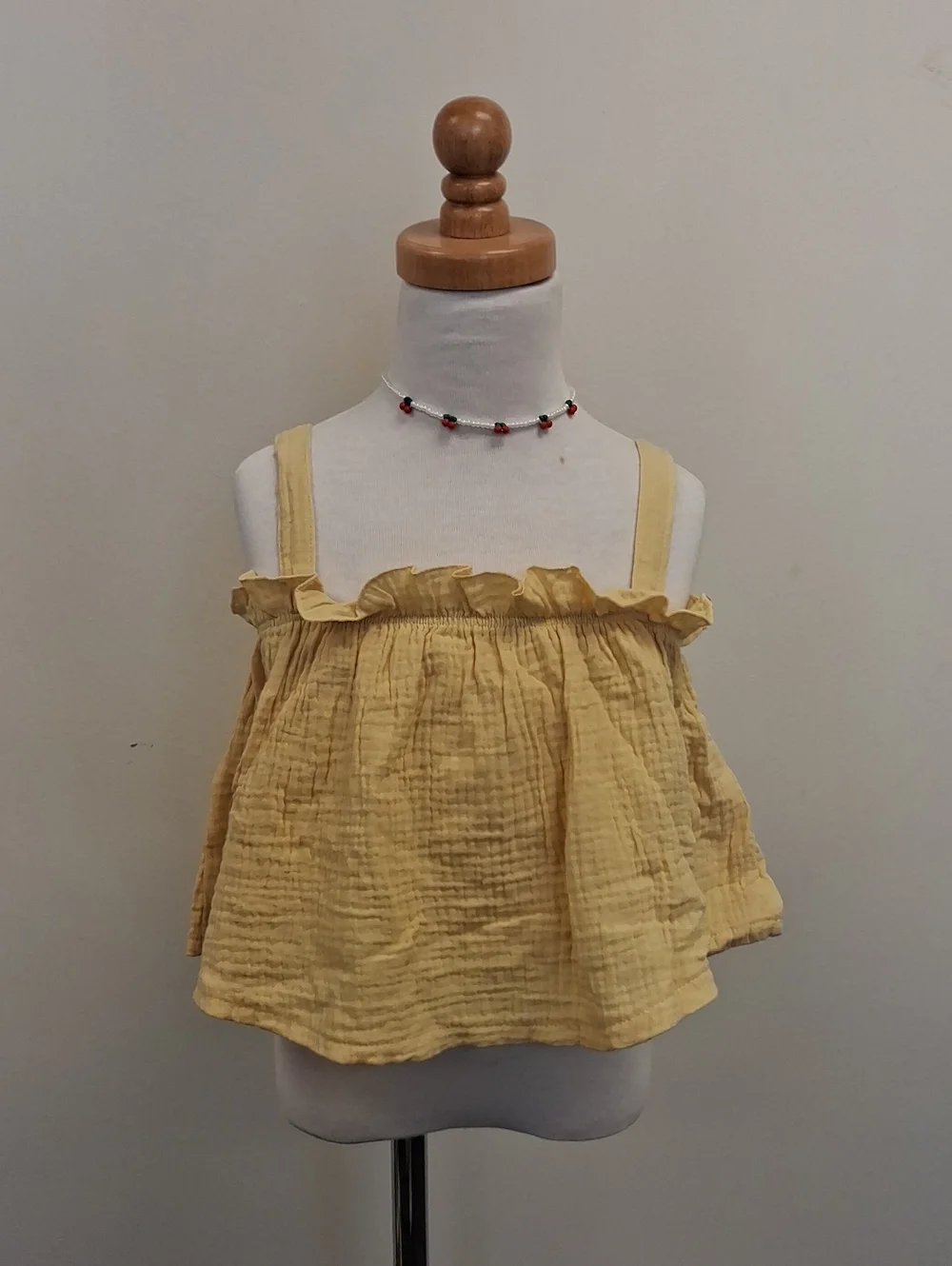 SHEIN Girls Yellow Ruffle Tank Top Size 5Y